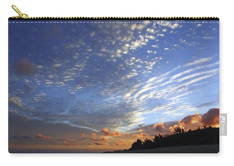 Black Zip Pouch featuring the photograph Dramatic Hawaiian Sky by Vince Cavataio
