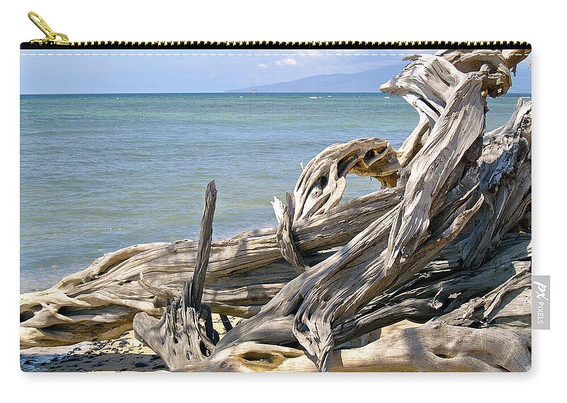Driftwood Photography Zip Pouch featuring the photograph Driftwood II by Patricia Griffin Brett