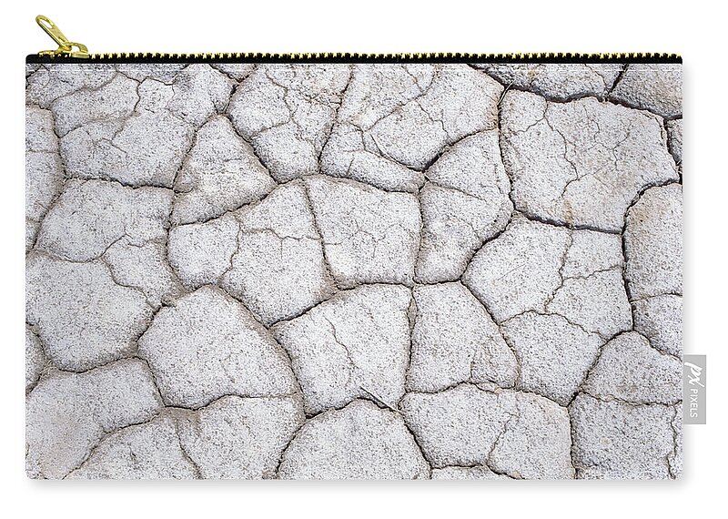 Mp Zip Pouch featuring the photograph Dry And Cracked Ground Pattern by Konrad Wothe