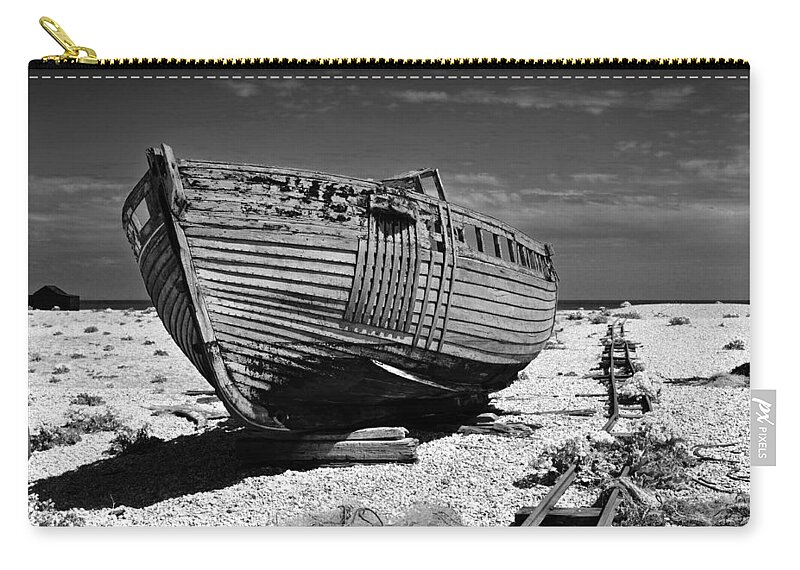 Boat Zip Pouch featuring the photograph Dungeness Decay by Bel Menpes