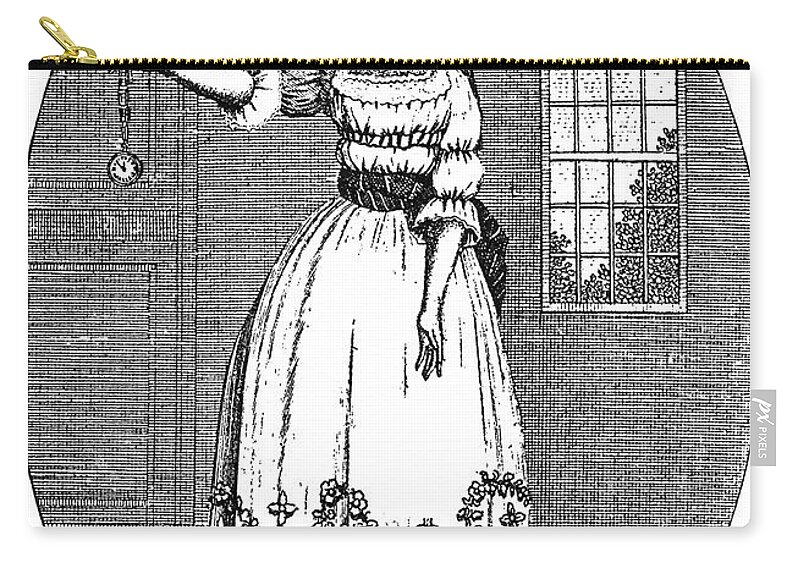 1790s Zip Pouch featuring the photograph Early American Actress by Granger