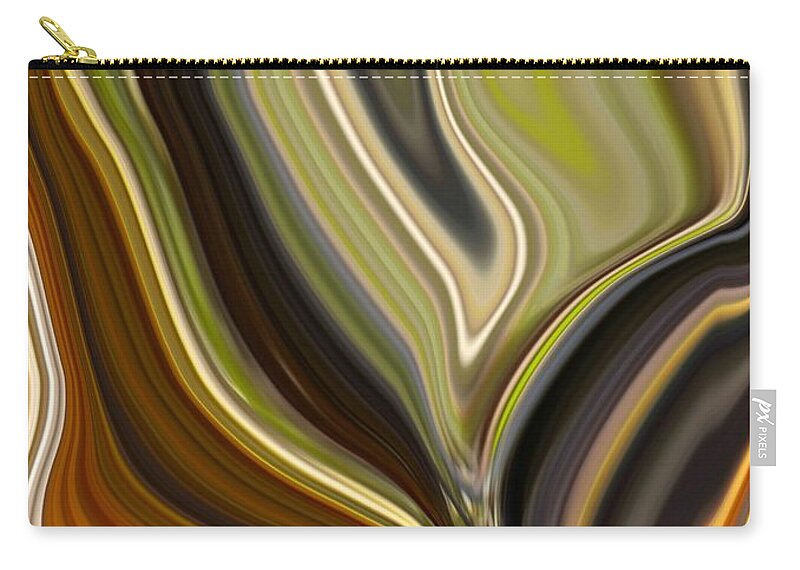 Abstract Zip Pouch featuring the painting Earth Tones by Renate Wesley