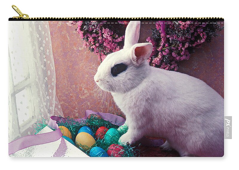 Easter Zip Pouch featuring the photograph Easter bunny by Garry Gay