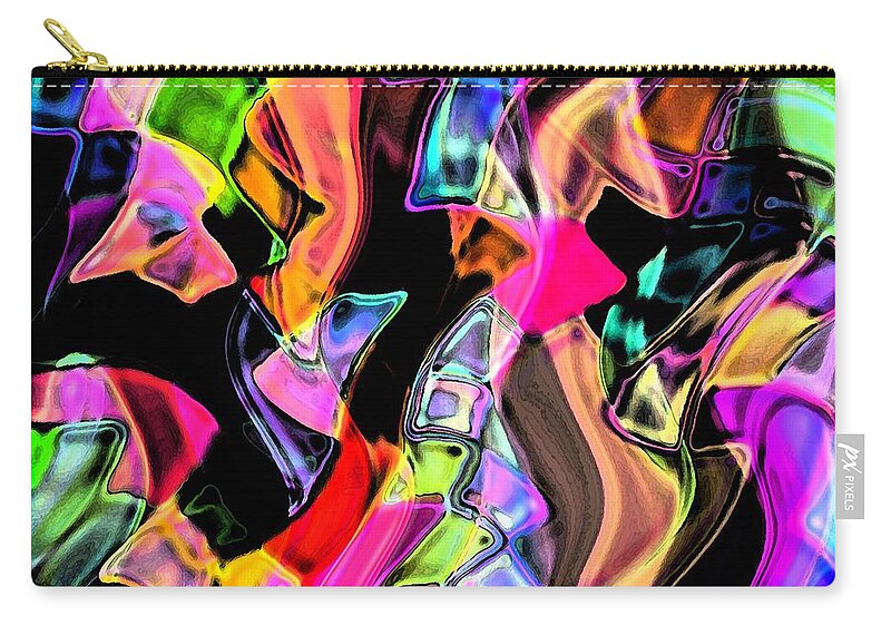 Digital Decor Zip Pouch featuring the digital art Electric Koolaid by Andrew Hewett