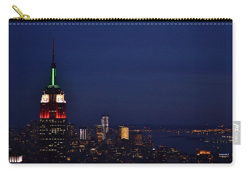 Empire Zip Pouch featuring the photograph Empire State Building3 by Zawhaus Photography