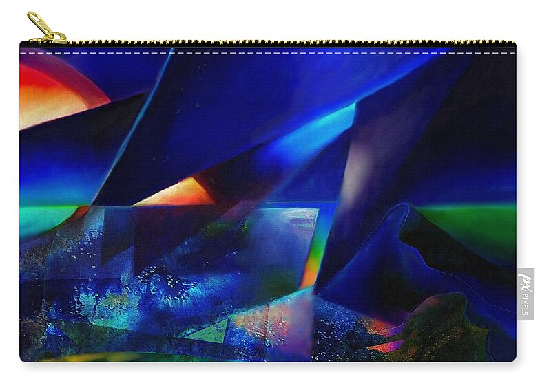 Equinox Zip Pouch featuring the painting Equinox by Wolfgang Schweizer