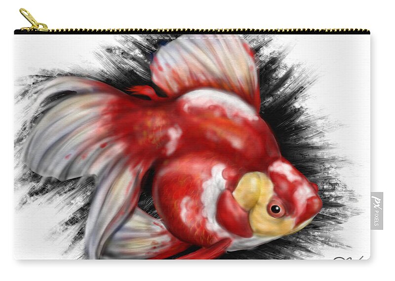 Pete Zip Pouch featuring the painting F ck Nemo by Pete Tapang