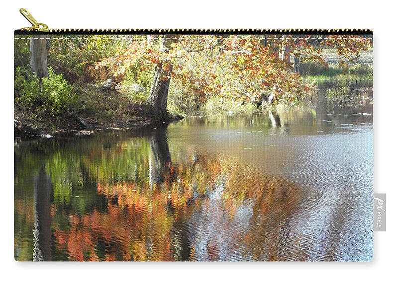 Fall Zip Pouch featuring the photograph fall in Connecticut 2011 by Kim Galluzzo