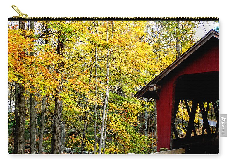 Fall Setting Carry-all Pouch featuring the photograph Fall in New England by Kim Galluzzo Wozniak
