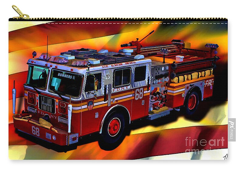 FDNY Engine 68 Zip Pouch by Tommy Anderson - Fine Art America