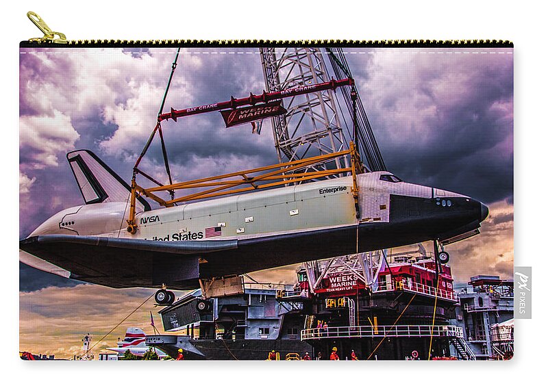 Enterprise Zip Pouch featuring the photograph Final Flight of the SS Enterprise by Chris Lord