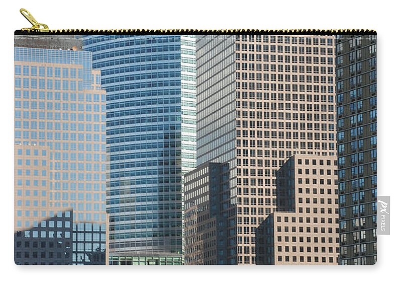 Manhattan Zip Pouch featuring the photograph Financial district Manhattan by Perry Van Munster
