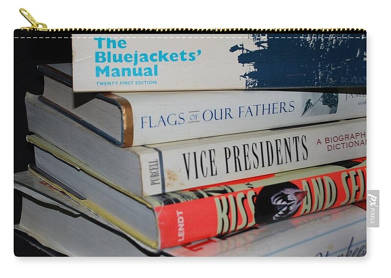 Book Zip Pouch featuring the photograph FINE READING in COLOR by Rob Hans