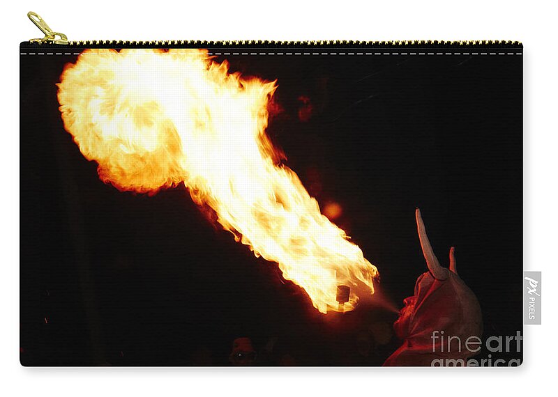 Fuego Zip Pouch featuring the photograph Fire axe by Agusti Pardo Rossello