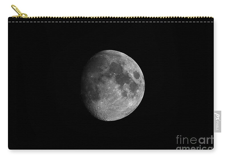  Yhun Suarez Carry-all Pouch featuring the photograph First Quarter Moon by Yhun Suarez