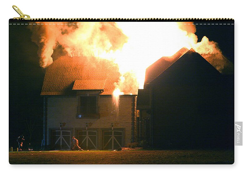 Fire Zip Pouch featuring the photograph First Responders by Daniel Reed