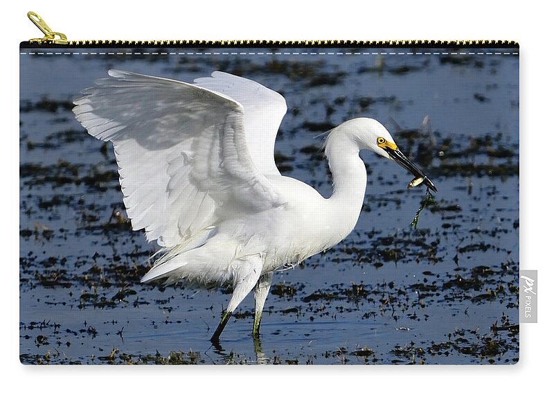 Fishing Zip Pouch featuring the photograph Fishing Dance by Bill Dodsworth
