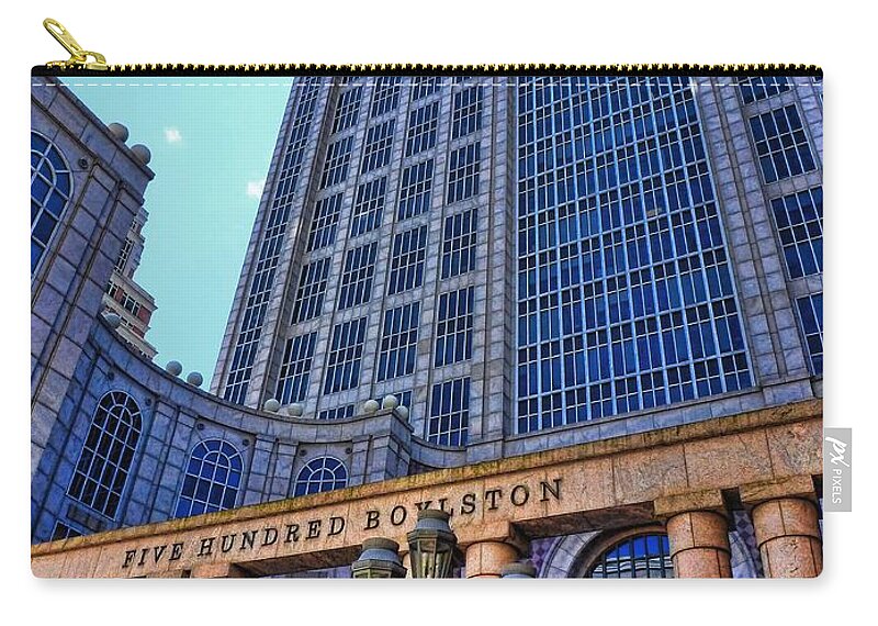 Julia Springer Zip Pouch featuring the photograph Five Hundred Boylston - Boston Architecture by Julia Springer