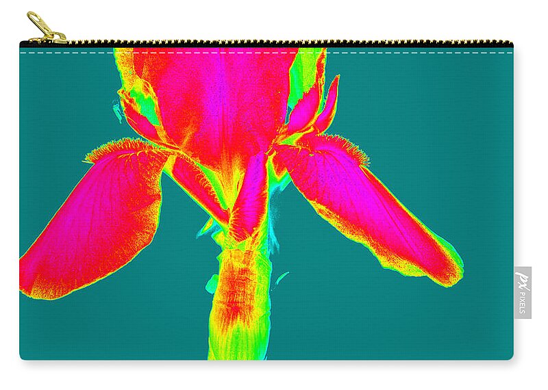 Computer Generated Photo Zip Pouch featuring the photograph Flora Color explosion by Kim Galluzzo