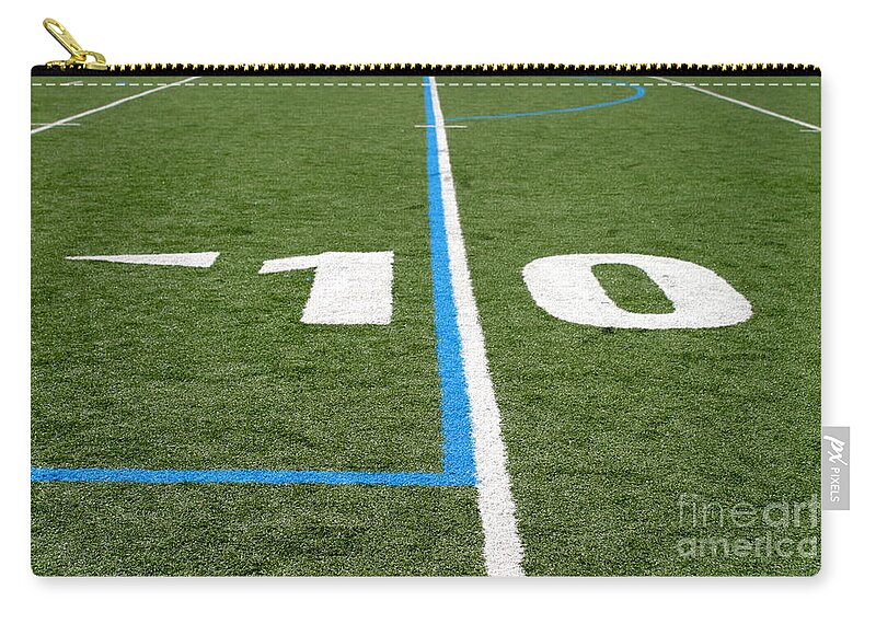 American Zip Pouch featuring the photograph Football Field Ten by Henrik Lehnerer