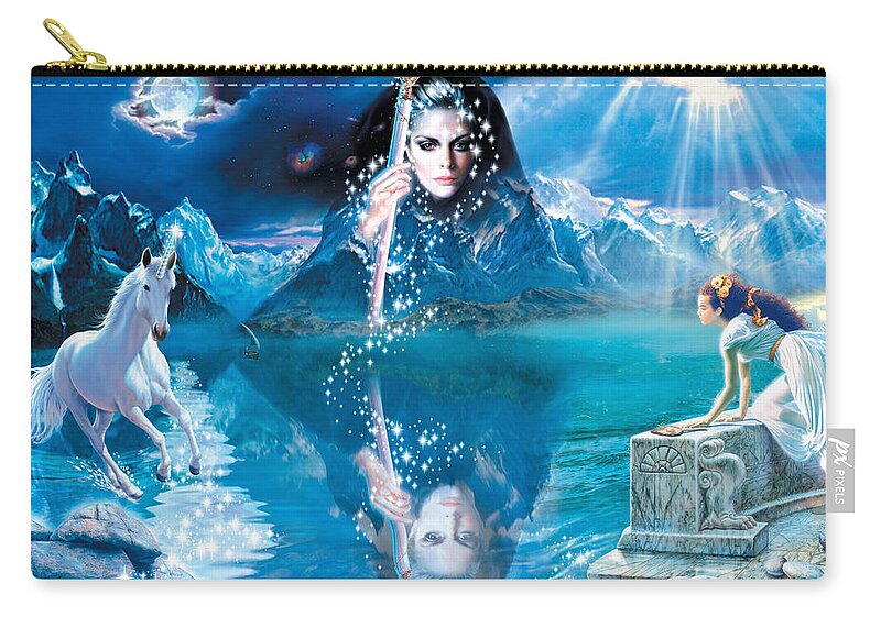 Andrew Farley Zip Pouch featuring the photograph Fortunes Dream by MGL Meiklejohn Graphics Licensing