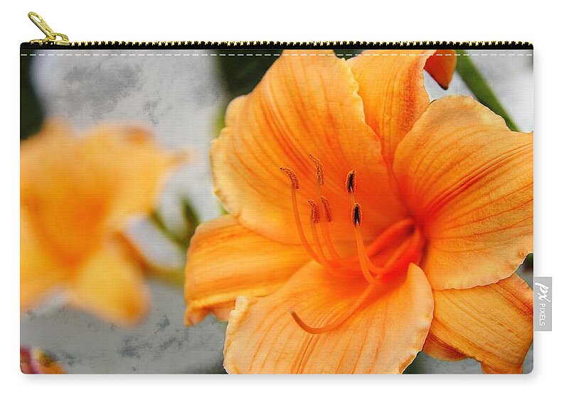Lily Zip Pouch featuring the photograph Garden Lily by Davandra Cribbie