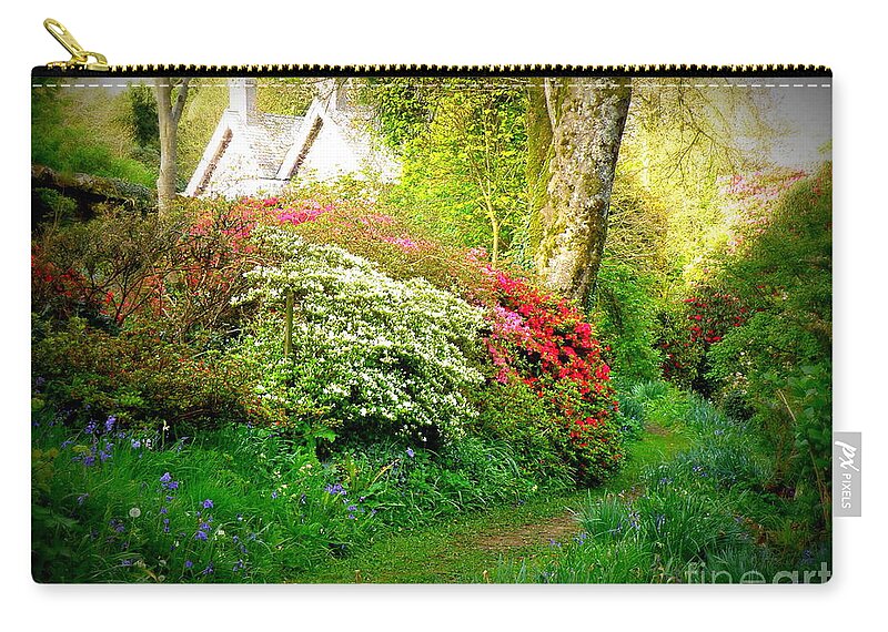 Garden Zip Pouch featuring the photograph Gardens of The Old Rectory by Lainie Wrightson