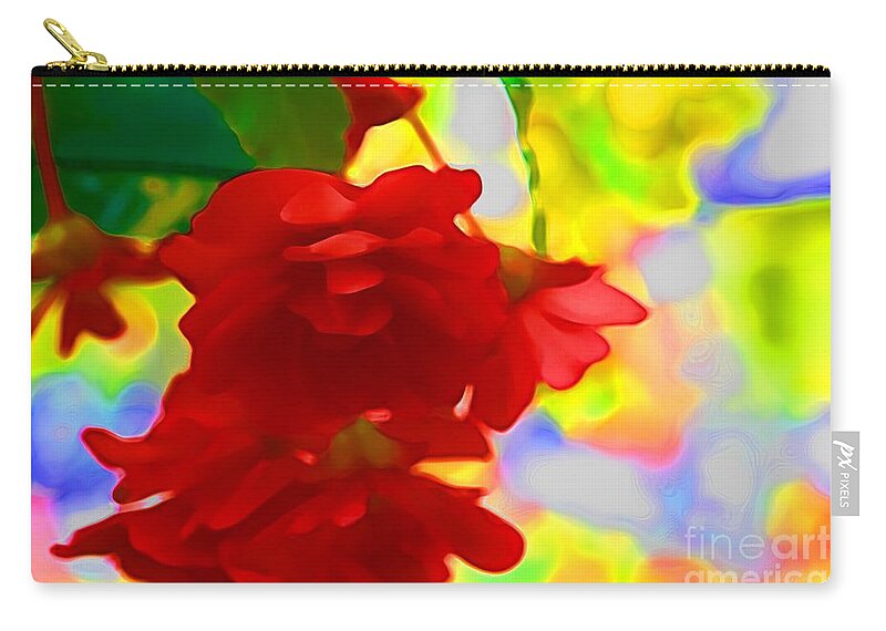 Red Flowers Zip Pouch featuring the photograph Garish by Julie Lueders 