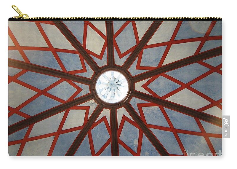 Gazebo Ceiling Zip Pouch featuring the photograph Geometry in Motion by Michele Penner
