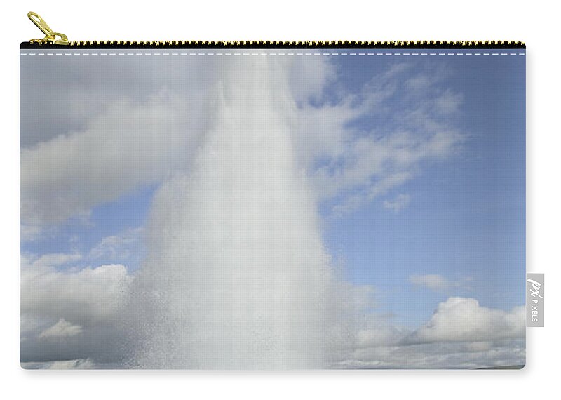 Erupting Zip Pouch featuring the photograph Geyser Erupting 20 Meters High Every 8 by Cyril Ruoso