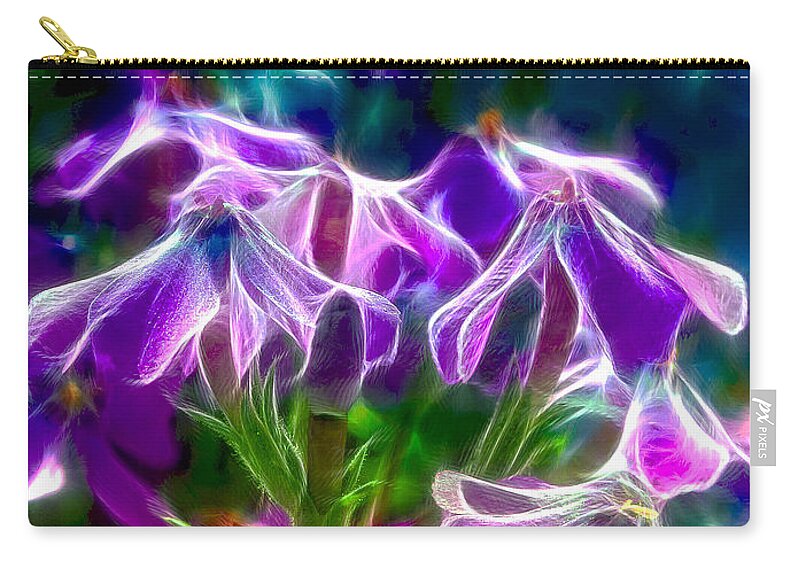 Flowers Zip Pouch featuring the photograph Ghosting Blooms by Bill and Linda Tiepelman