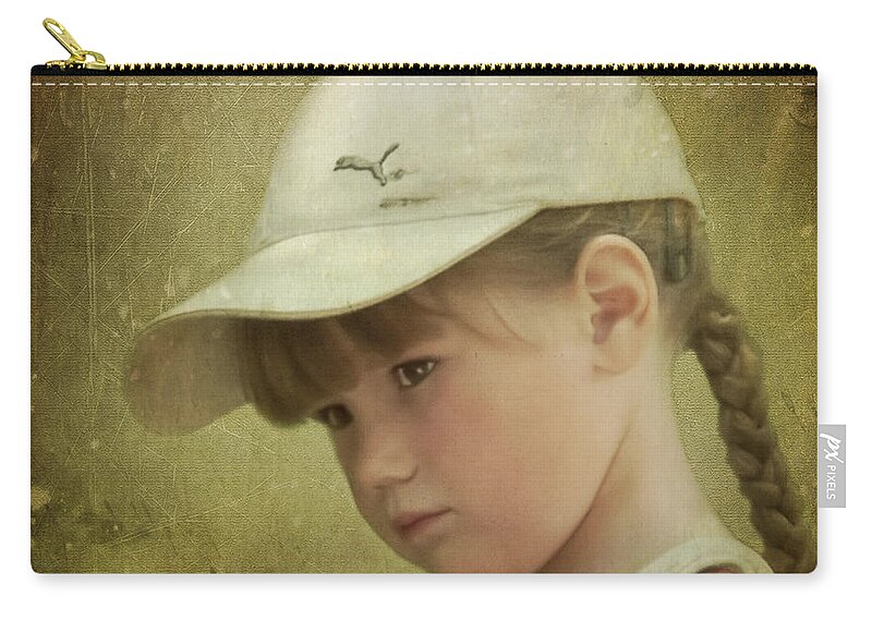 Girl Carry-all Pouch featuring the photograph Girls Don't Cry by Evelina Kremsdorf