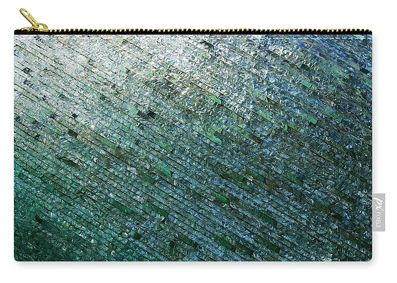 Strata Zip Pouch featuring the photograph Glass Strata by Norma Brock