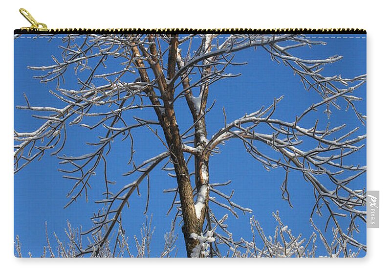 Snow Zip Pouch featuring the photograph Glorious winter by Doris Potter