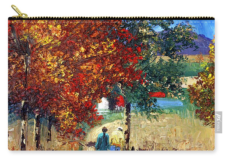 Going Home Framed Prints Zip Pouch featuring the painting Going Home by Anthony Falbo