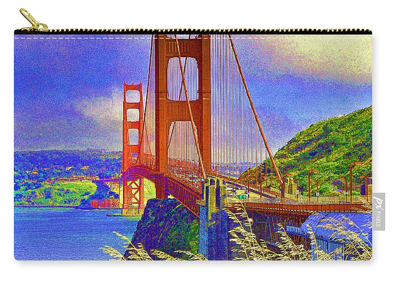 Golden Gate Bridge Zip Pouch featuring the photograph Golden Gate Bridge - 6 by Mark Madere