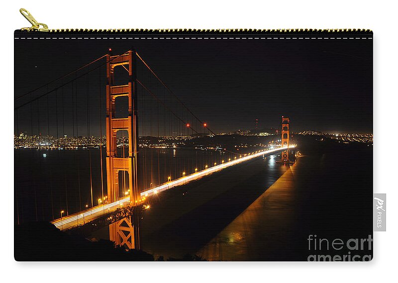 Golden Gate Bridge Zip Pouch featuring the photograph Golden Gate Bridge 2 by Vivian Christopher