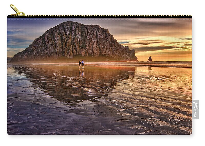 Sunset Zip Pouch featuring the photograph Golden Sunset by Beth Sargent