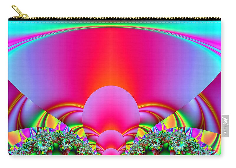 Abstract Zip Pouch featuring the painting Gorgeous Glowing Goblet by Elaine Plesser