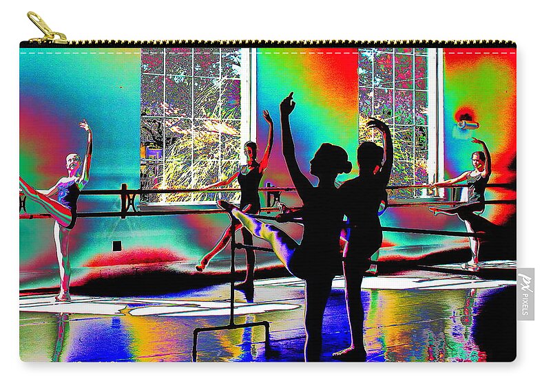 Ballet Zip Pouch featuring the digital art Graceful Glow by Larry Beat