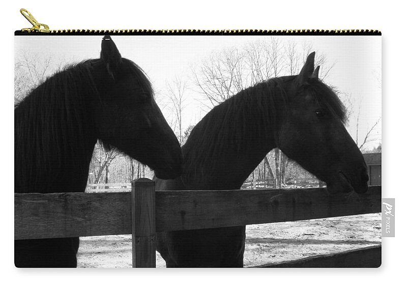 Friesians Carry-all Pouch featuring the photograph Gracie and Cora by Kim Galluzzo Wozniak