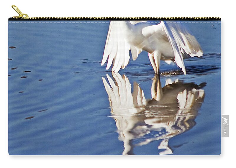 Egret Zip Pouch featuring the photograph Great Egret by Farol Tomson