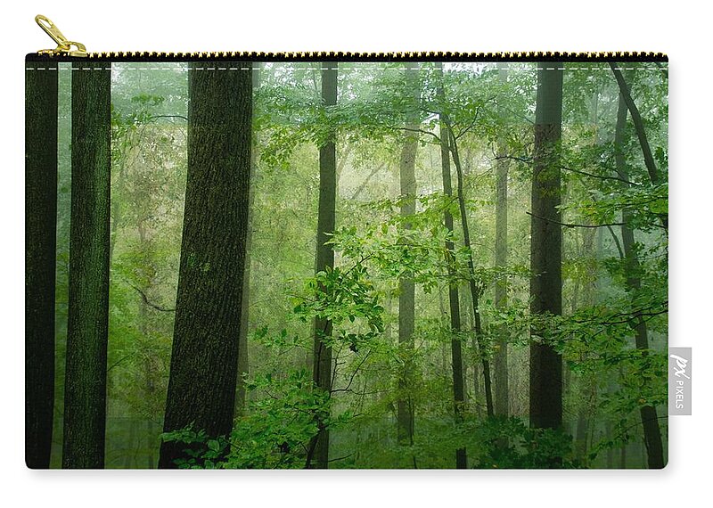 Green Zip Pouch featuring the photograph Greener Than Green by Trish Tritz