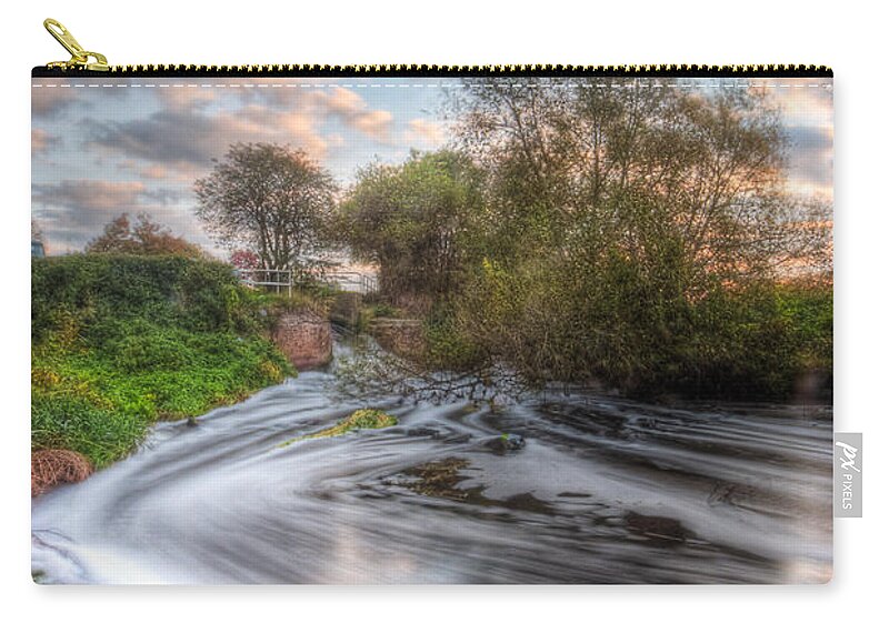 Hdr Zip Pouch featuring the photograph Gush Forth 1.0 by Yhun Suarez