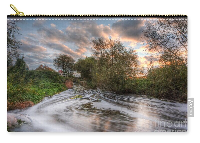 Hdr Zip Pouch featuring the photograph Gush Forth 2.0 by Yhun Suarez