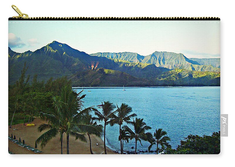 Nature Zip Pouch featuring the photograph Hanalei Morning by Paulette B Wright