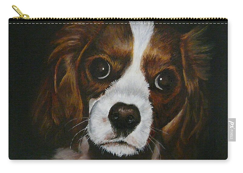 Puppy Zip Pouch featuring the painting Harley by Vic Ritchey