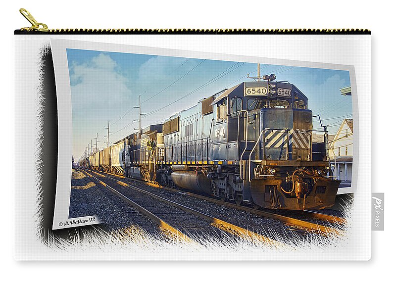 2d Zip Pouch featuring the photograph Harrington Train by Brian Wallace