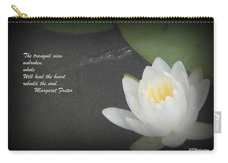 Waterlily Zip Pouch featuring the photograph Heart and soul by Priscilla Richardson