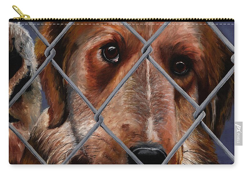 Pets Carry-all Pouch featuring the painting Help Release Me II by Vic Ritchey